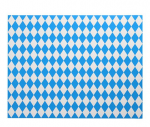 Papier Tischsets, "Bayrisch Blau" 30 x 40 cm blau/weiss